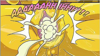 Car Toon - The Simpsons - Marge Erotic Fantasies - 2 Big Cocks In Both Holes Dp Anal