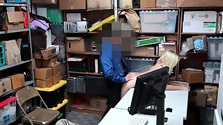 Two blonde cops and office pussy licking Suspect and