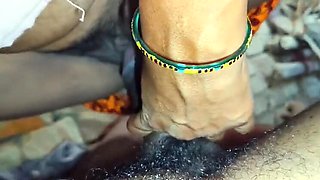Desi Village Pregnant Wife Blowjob Sex - Red Lipstick Bhabhi Sucks Husband's Big Black Cock Viral Video