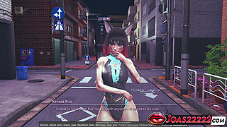 Busty Kitty Ears Anime Girl - Sensational Street Breast Massage, Vibrator Play, and Ultimate Wet Squirt