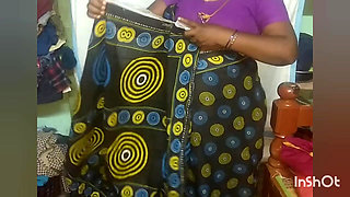 Kerala malayali housewife saree changing in village homemade