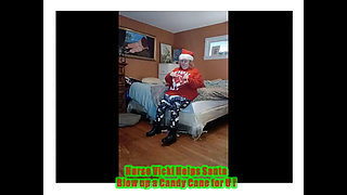 Nurse Vicki Blows up Huge Candy Cany for Santa!