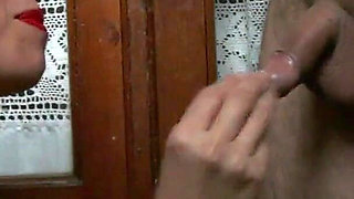 Croissant with Ham, Cheese and Cum!