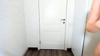 Blonde tight pussy babe solo toy fun in glamour masturbation