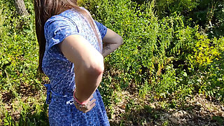 A Naked Wife in the Woods Shows off Her Pussy and Ass