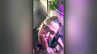 Kay Lee Sucks Thick BBC to Facial, Cum Drenching Her Face