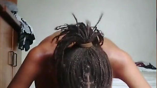 A Naughty Little Showing off While Eating Her Breakfast