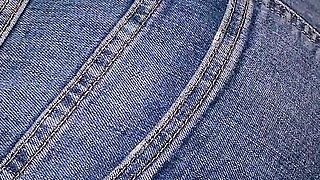 Edging and Cumming on Her Jeans-covered Ass After Ripping Them - Programmerswife