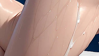 Adult Nude Woman Slow Sensual Large Anal Beads Deep Play