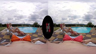 Virtual Sex-Ality - Blonde Outdoor Pool Anal - Sexlikereal