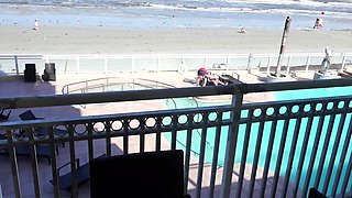 jinx-public beach balcony masturbation dildo