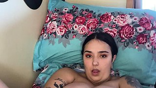Chubby Brunette Big Boobs Dildo Masturbation