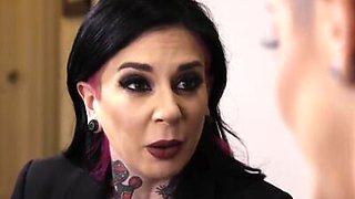 BURNING ANGEL - Tattooed emo MILF  rides and gobbles