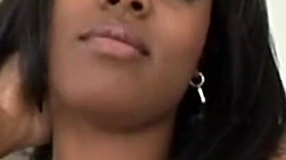Black Slut in Fishnet Stockings and Big Tits Fucked by a Huge Black Cock