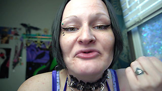 Big Tit Goth Slut Lets You Enjoy Their Dentures and Gums JOI