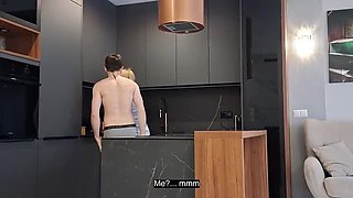 Kitchen Quickie with Step Nephew Fingering Big Natural Tits Teen