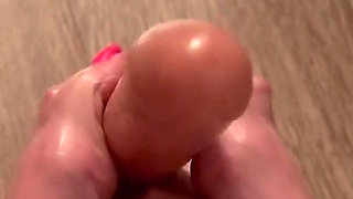 Sexy Footjob with Dildo Fetish Session POV with Artemisia Love