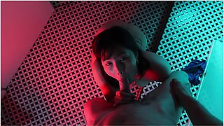 Horny Japanese Girl Gives You Blowjob And Swallows His Cum In The Bathroom Of