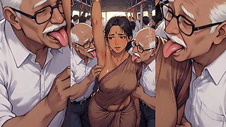 INDIAN slutty Babes Degraded & Ravaged by Ugly Fat Dirty Old Men IN THE BUS - Part 1