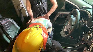 Construction Girl Creampied in the Car Pt1