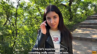 Katty West Deep-Throats in Public Park Encounter
