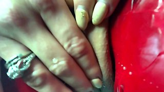 Blowjob loving amateur fingered close up