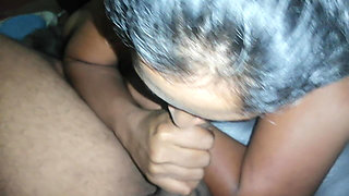 Father in Law's Gigantic Dick Hangs Out Under His Sarom for Step Daughter