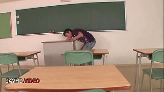 Kyoka Mizusawa's Explicit School Encounter with Her Teacher Ends in Hot Creampie Sex