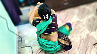 The Indian maid Fucked in Saree,Full Hindi Sex Video