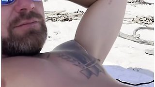 Blowjob At The Nude Beach Lou Gets Wild Under The Umbrella