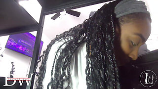 Broken Arm- Under Desk Office BBC Fuck and Creampie