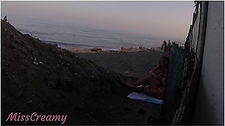 Flashing My Cock In Front Of My Stepdaughter In A Public Beach And She Helps Me Cumshot 2