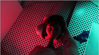 Horny Japanese Girl Gives You Blowjob And Swallows His Cum In The Bathroom Of