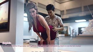 A Wife and Stepmother Real Fucking Caught by the Security Guard, What Happens Next at the Museum