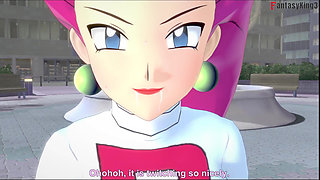 Jessie Rocket POV BJ and sex on the park - Poketmonster