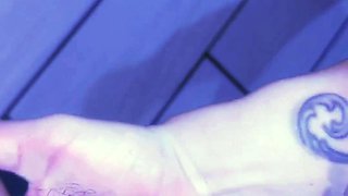 Intense finger fucking session for hairy MILF squirter