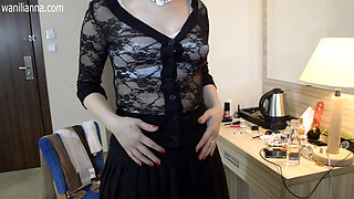 Vintage Lady Teasing in Brown Nylons Part 2 HD