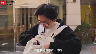 Old & Young Chinese Guys Double Team Hot Brunette European Pornstar in Wild Threesome