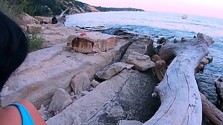 Naked Beach Body Leads to Public Anal