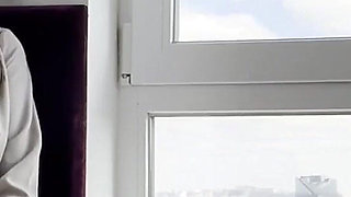 Solo MILF Masturbates Public on Balcony