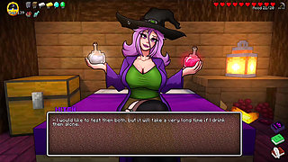 Hornycraft Minecraft parody steve fucking witch with strength potion.