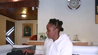 This shy EBONY TEEN student got me ROUGH fucking