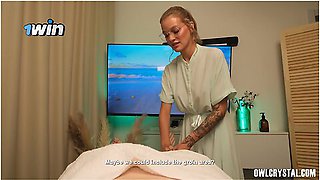 The Shy Masseuse Couldnt Resist Her Clients Big Cock
