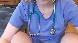 Home Health Nurse Helps Patient Cum