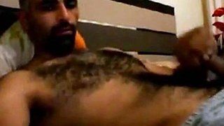 Hairy Horny Daddy Strokes His Big Cock