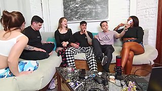 A group of horny teens end truth or dare with an orgy