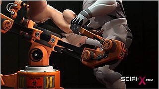 Sci-fi Bdsm. Sex Android Fucks Hard A Hot Cuffed Hottie In Restraints