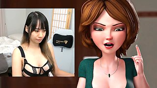 Getting schooled by aunt-in-law Cass while playing Fortnite