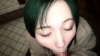 Japanese teen in white cotton panties masturbates