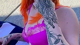 Big Booty Alt White Girl Fucks by the Pool